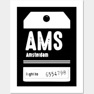 Amsterdam Luggage Tag Posters and Art